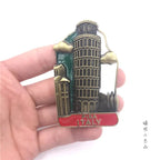 Belgium Fridge Magnet Decor France USA British Italy Dubai India Israel 3D Metal Fridge Magnets Tourist Magnets Souvenir Gifts - Grand Goldman