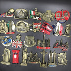 Belgium Fridge Magnet Decor France USA British Italy Dubai India Israel 3D Metal Fridge Magnets Tourist Magnets Souvenir Gifts - Grand Goldman