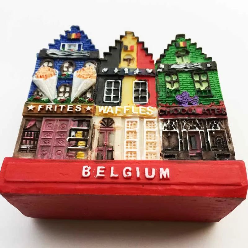 Belgium Fridge Magnet Street View 3d Resin Magnetic Refrigerator Stickers Tourist Souvenirs Creative Gifts for Home Decoration - Grand Goldman