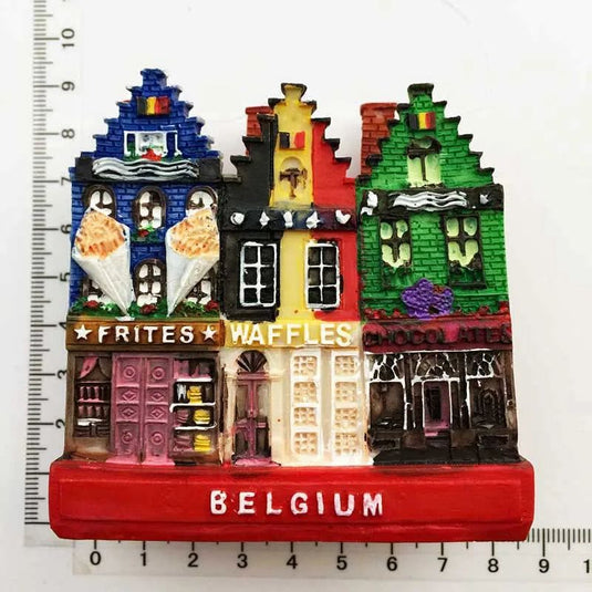 Belgium Fridge Magnet Street View 3d Resin Magnetic Refrigerator Stickers Tourist Souvenirs Creative Gifts for Home Decoration - Grand Goldman