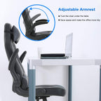 BestOffice PC Gaming Chair Ergonomic Office Chair Desk Chair with Lumbar Support Flip Up Arms Headrest PU Leather Executive High Back Computer Chair for Adults Women Men (White) - Grand Goldman