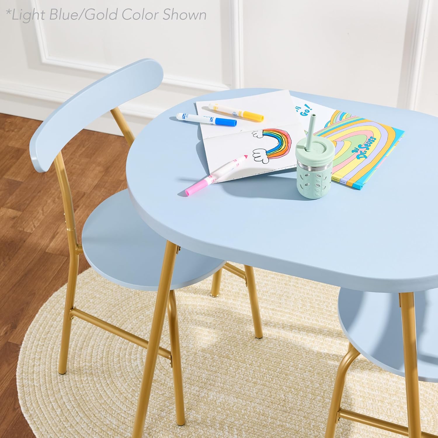 Best Choice Products 3-Piece Modern Oval Dining Table Set, Small Kitchen Dinette w/ 2 Chairs, Metal Frame, Curved Backrests - Pink/Gold - Grand Goldman