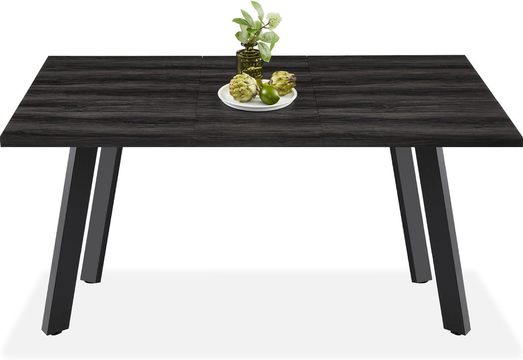 Best Choice Products Extendable Dining Table 47 to 63in Modern Large Expanding Kitchen Table up to 6 People w/Leaf Extension, 2 Locks, 132lb Capacity - Natural Oak - Grand Goldman