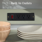 Best Choice Products Rolling Kitchen Island Cart, Single Door Cabinet w/Drawer, Sliding Tray, Hidden Outlet, Hooks, & Lockable Wheels - Olive Green - Grand Goldman