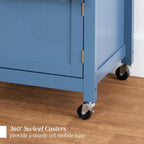 Best Choice Products Rolling Kitchen Island Cart, Single Door Cabinet w/Drawer, Sliding Tray, Hidden Outlet, Hooks, & Lockable Wheels - Olive Green - Grand Goldman