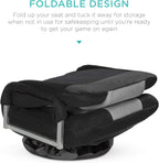 Best Choice Products Swivel Gaming Chair 360 Degree Multipurpose Floor Chair Rocker for TV, Reading, Playing Video Games w/Lumbar Support, Armrest Handles, Adjustable Foldable Backrest - Black/Blue - Grand Goldman