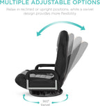 Best Choice Products Swivel Gaming Chair 360 Degree Multipurpose Floor Chair Rocker for TV, Reading, Playing Video Games w/Lumbar Support, Armrest Handles, Adjustable Foldable Backrest - Black/Blue - Grand Goldman