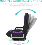 Best Choice Products Swivel Gaming Chair 360 Degree Multipurpose Floor Chair Rocker for TV, Reading, Playing Video Games w/Lumbar Support, Armrest Handles, Adjustable Foldable Backrest - Black/Blue - Grand Goldman