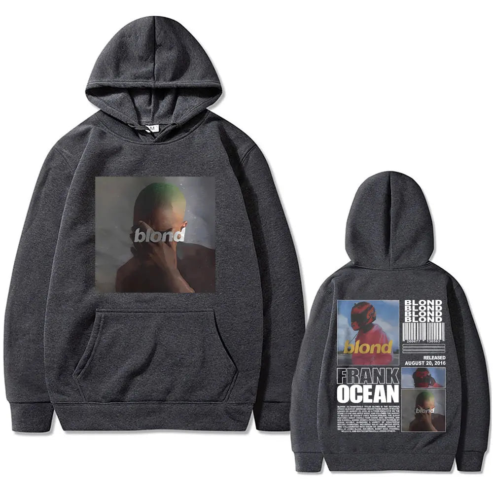 Best Famous Rapper Frank Oversized Hoodie Ocean Hip Hop Hoodies Fashion Blond Album Graphic Sweatshirt Male Vintage Streetwear - Grand Goldman