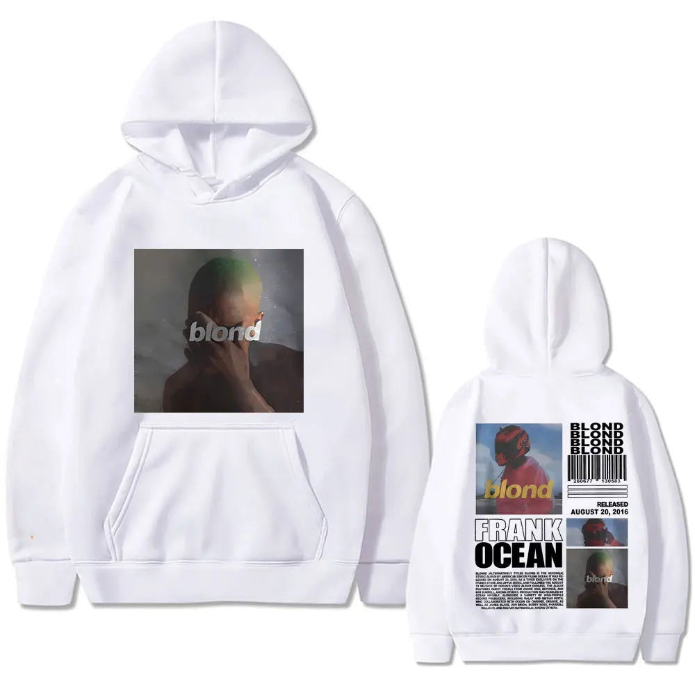 Best Famous Rapper Frank Oversized Hoodie Ocean Hip Hop Hoodies Fashion Blond Album Graphic Sweatshirt Male Vintage Streetwear - Grand Goldman