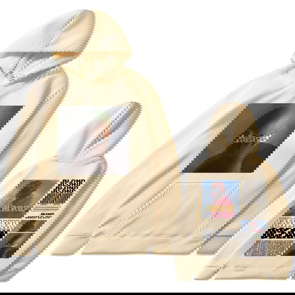 Best Famous Rapper Frank Oversized Hoodie Ocean Hip Hop Hoodies Fashion Blond Album Graphic Sweatshirt Male Vintage Streetwear - Grand Goldman