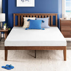 Best Price Mattress 1.5 Inch Ventilated Memory Foam Mattress Topper, Cooling Gel Infusion, CertiPUR-US Certified, Queen Blue - Grand Goldman