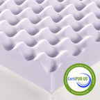 Best Price Mattress 3 Inch Egg Crate Memory Foam Mattress Topper with Soothing Lavender Infusion, CertiPUR-US Certified, Twin - Grand Goldman