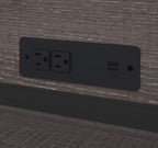 Bestar Logan U-Shaped Desk with Hutch, Lateral File Cabinet, and Bookcase in Antigua, 66W - Grand Goldman