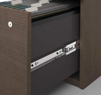 Bestar Logan U-Shaped Desk with Hutch, Lateral File Cabinet, and Bookcase in Antigua, 66W - Grand Goldman
