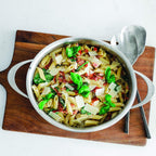 Bialetti 5.5 Quart Pasta Pot with Strainer Lid, Charcoal – Elongated Oval Pot for Longer Spaghetti, Lasagna, Penne & Farfalle Noodles, Heat Resistant Handles & Nonstick Interior, Large Pot for Cooking - Grand Goldman