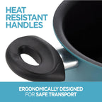 Bialetti Taste of Italy Nonstick Pasta Pot with Strainer Lid, 5.5-Quart, Teal - Grand Goldman