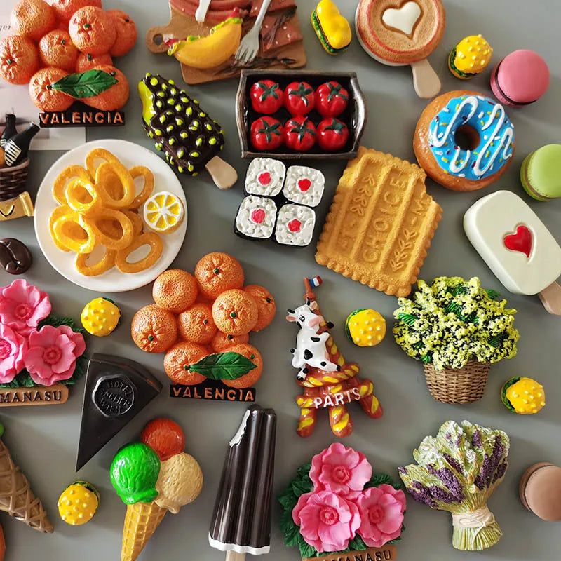 Bionic Food Fridge Magnets 3d Simulation Food Cute Refrigerator Magnetic Stickers for Photo Magnetic Sticker Kitchen Decoration - Grand Goldman