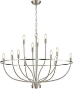 Black Dining Room Light Fixture, 6-Light Farmhouse Black Chandelier for Bedroom Metal Candle Chandeliers Hanging Lighting for Kitchen Living Room Entryway Foyer, 28.54in - Grand Goldman