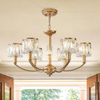 Black Dining Room Light Fixture, 6-Light Farmhouse Black Chandelier for Bedroom Metal Candle Chandeliers Hanging Lighting for Kitchen Living Room Entryway Foyer, 28.54in - Grand Goldman