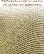 Black Gold Abstract Wall Art - Hand-Painted Geometric Line Spiral Duo Abstract Shapes Canvas Artwork Decor, Set of 2, 24 x 36 Inches, Framed Wall Art - Grand Goldman