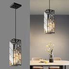 Black Pendant Lighting Modern Pendant Light, Mini Crystal Chandeliers,Adjustable Pendant Light Fixture for Kitchen Island Dinning Room Bedroom (3 Pack) - Grand Goldman