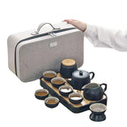 Black Porcelain Kung Fu Tea Set Suit Household Japanese Style - Grand Goldman