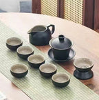Black Porcelain Kung Fu Tea Set Suit Household Japanese Style - Grand Goldman