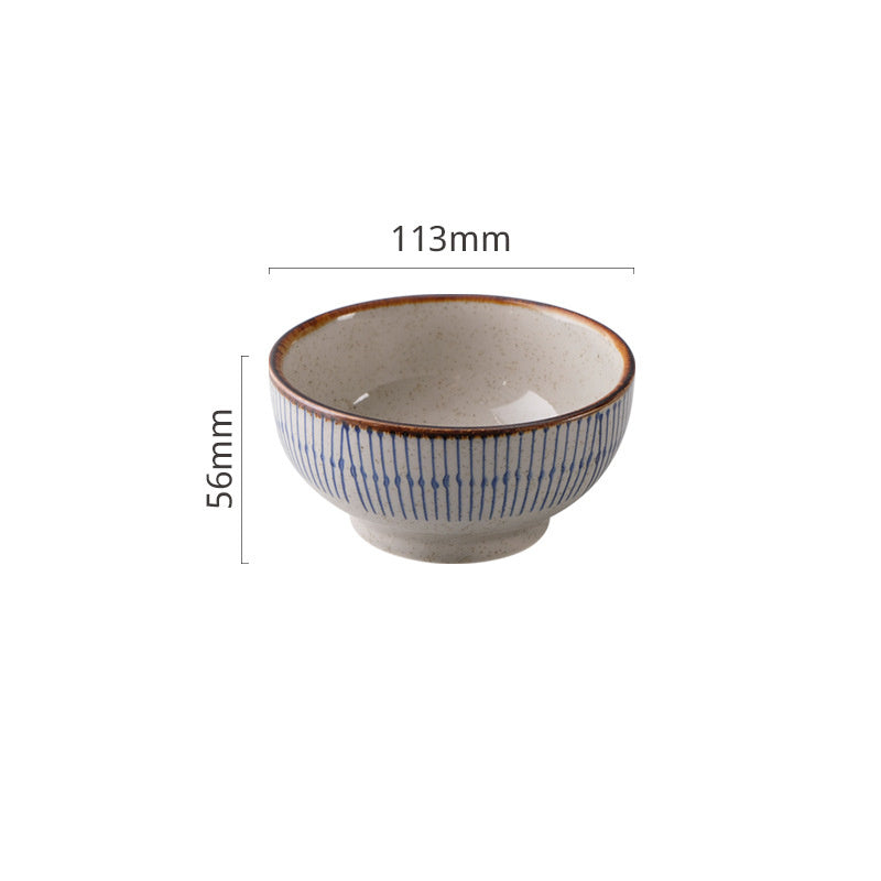 Blue String Japanese Hand-painted Ceramic Bowl - Grand Goldman