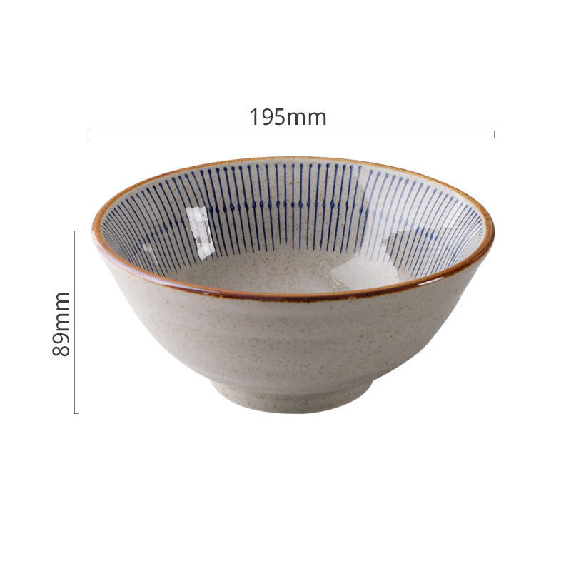 Blue String Japanese Hand-painted Ceramic Bowl - Grand Goldman