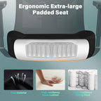 Blue Whale Big and Tall Office Chair 450lbs, Ergonomic High Back Computer Desk Chair for Heavy People with 2D Adjustable Waist Support and Heavy Duty Metal Base Mesh Chair - Grand Goldman