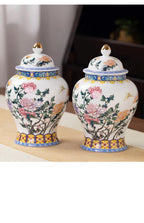 Blue and White Porcelain Ceramic Tea Pot General Can Moisture-proof Sealed Storage Tank Tea Container Box Organizer Canister - Grand Goldman