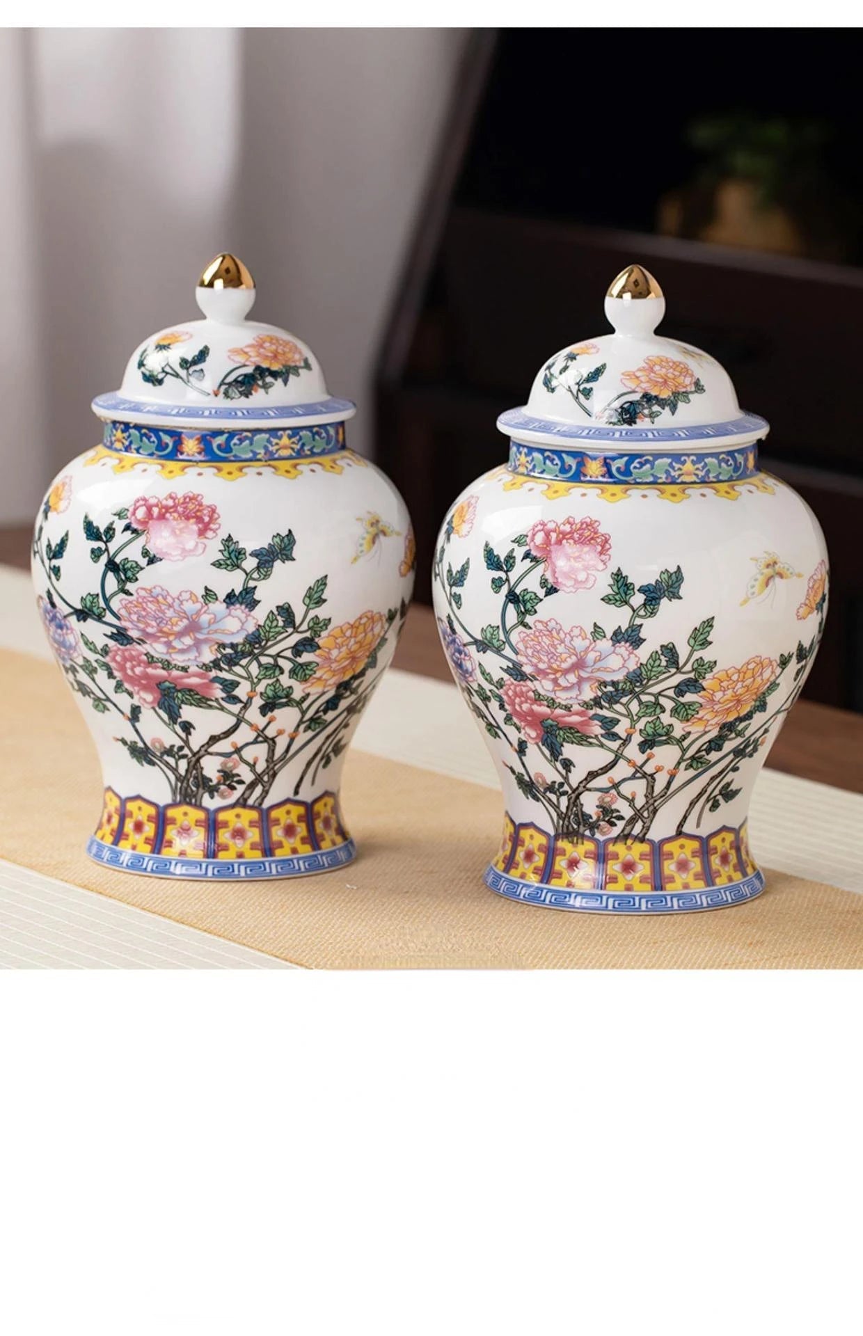 Blue and White Porcelain Ceramic Tea Pot General Can Moisture-proof Sealed Storage Tank Tea Container Box Organizer Canister - Grand Goldman