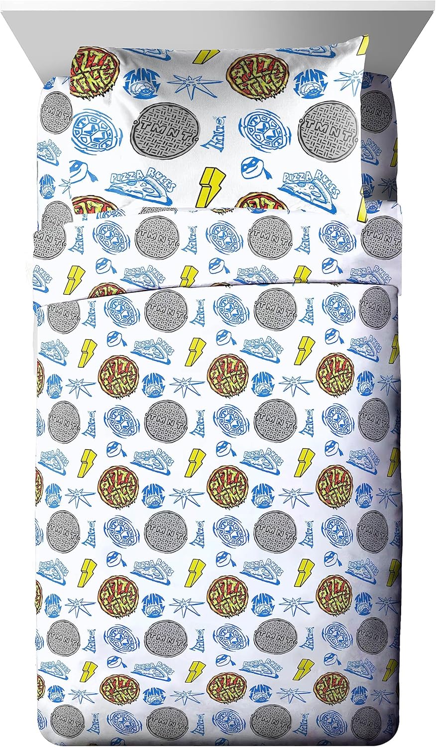 Bluey & Bingo Twin Comforter Set - 5 Piece Bed Set Includes Sheet Set & Pillow Covers - Super Soft Clouds & Stars Kids Bedding - Grand Goldman