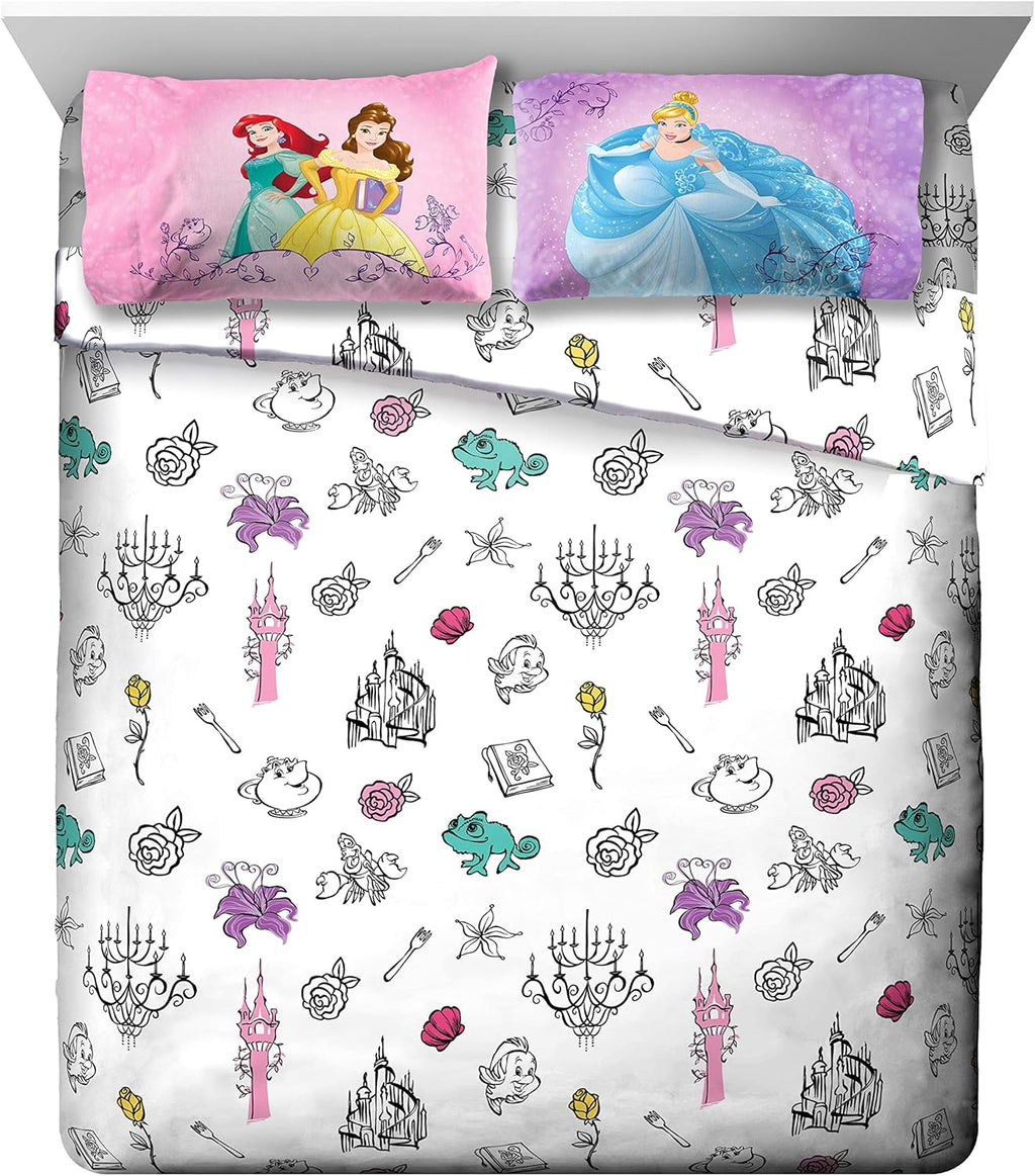 Bluey & Bingo Twin Comforter Set - 5 Piece Bed Set Includes Sheet Set & Pillow Covers - Super Soft Clouds & Stars Kids Bedding - Grand Goldman