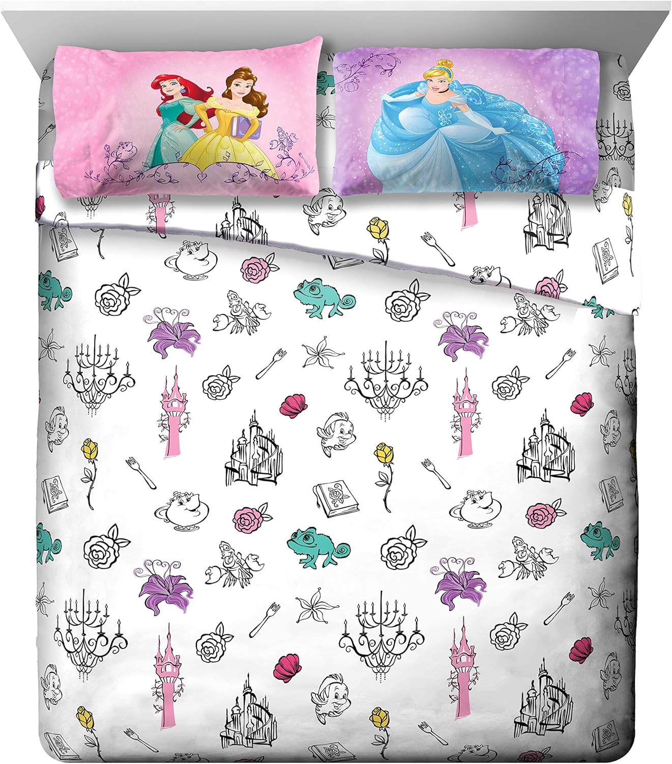 Bluey & Bingo Twin Comforter Set - 5 Piece Bed Set Includes Sheet Set & Pillow Covers - Super Soft Clouds & Stars Kids Bedding - Grand Goldman