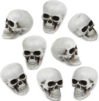 Boao 8 Pieces Halloween Skulls Realistic Looking Skulls Human Skeleton Head Skull for Halloween Bar Home Table Decoration (1.8 x 1.8 x 2.4 Inches) - Grand Goldman