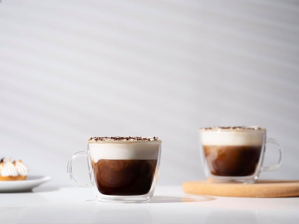 Bodum 10oz Bistro Double Wall Insulated Mug, High-Heat Borosilicate Glass, Set of 2, Clear - Grand Goldman