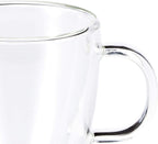 Bodum 10oz Bistro Double Wall Insulated Mug, High-Heat Borosilicate Glass, Set of 2, Clear - Grand Goldman