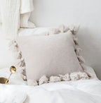 Bohemian Knitted Cushion Cover with Fringe - Grand Goldman
