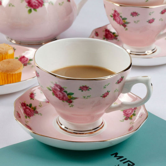 Bone China British Afternoon Tea Set Coffee Cups And Saucers - Grand Goldman