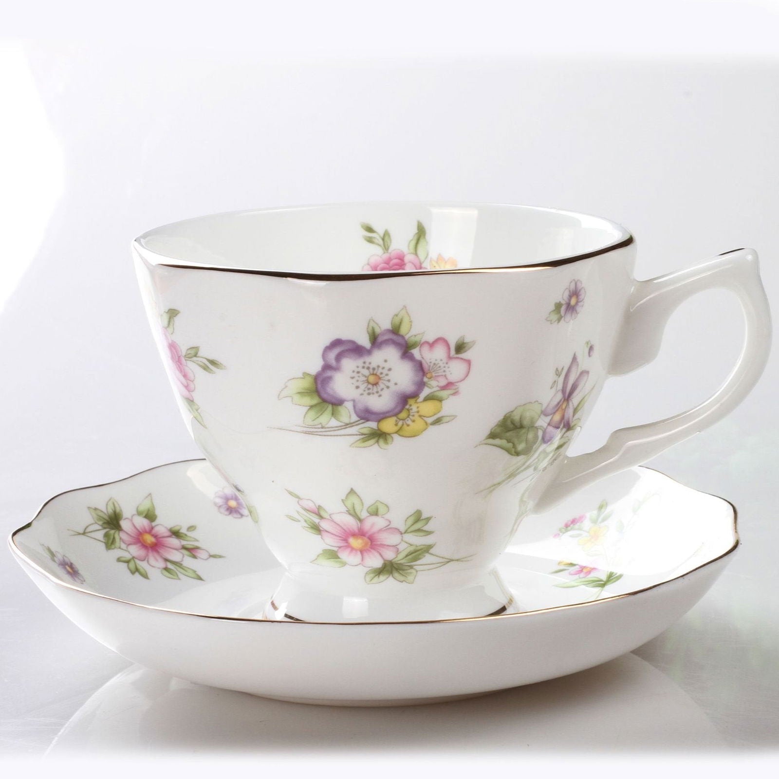 Bone China British Afternoon Tea Set Coffee Cups And Saucers - Grand Goldman
