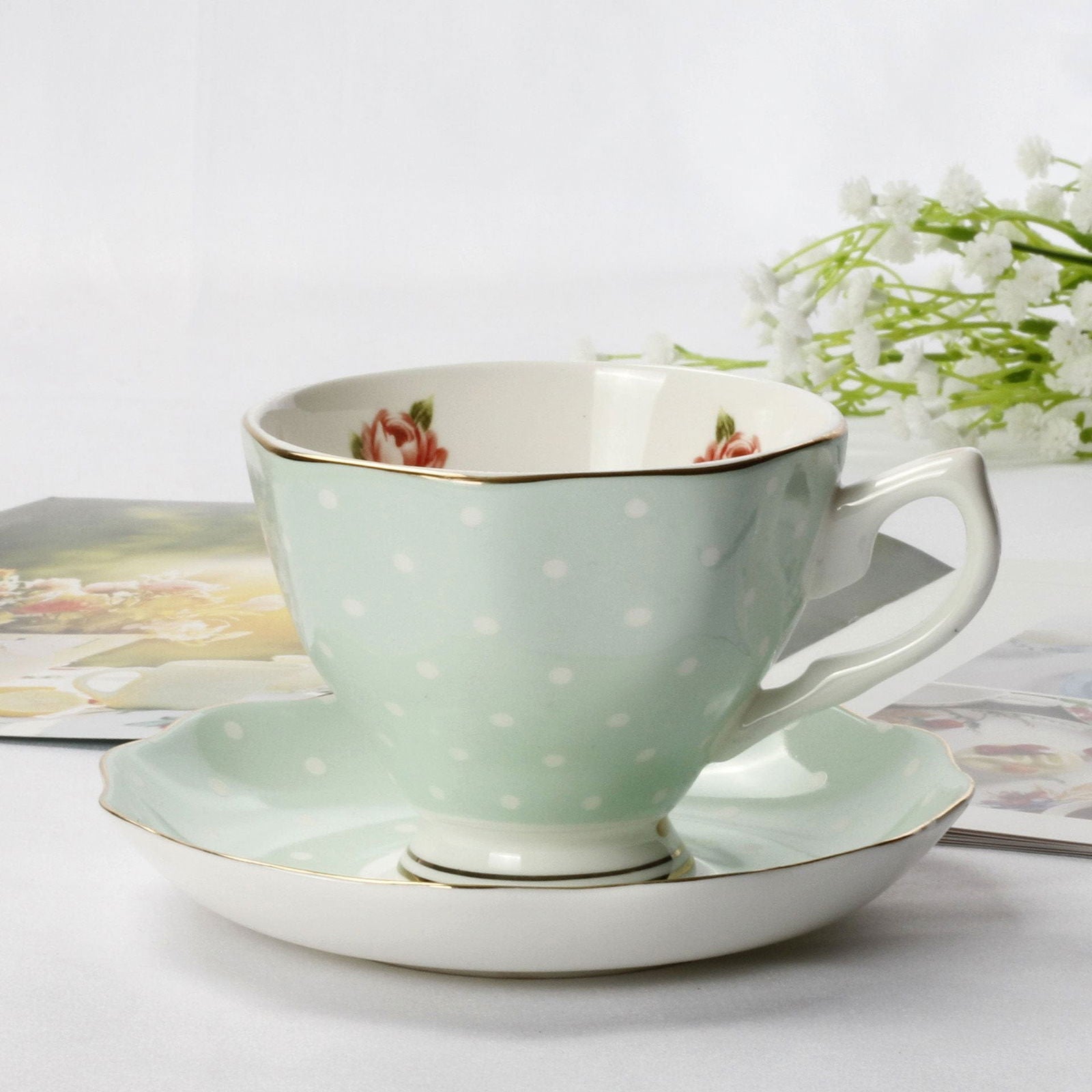 Bone China British Afternoon Tea Set Coffee Cups And Saucers - Grand Goldman