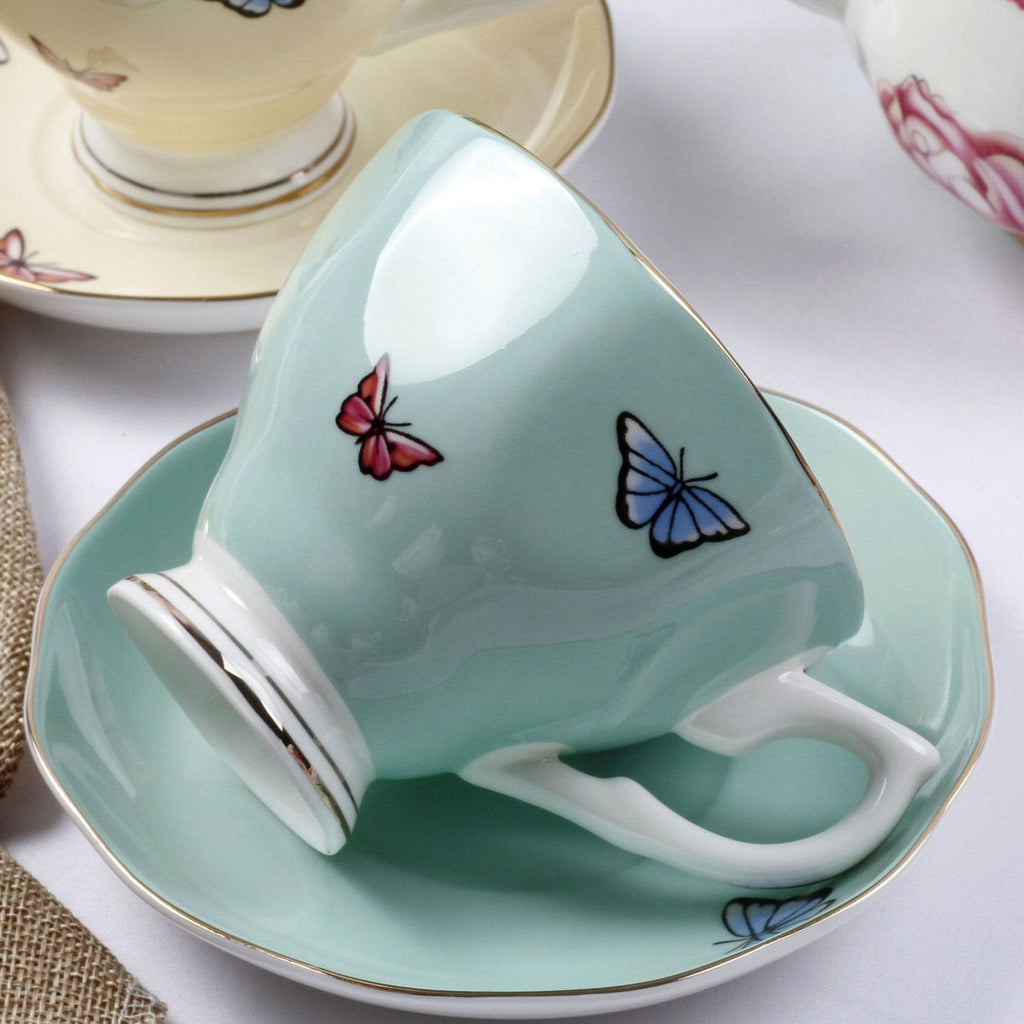 Bone China British Afternoon Tea Set Coffee Cups And Saucers - Grand Goldman