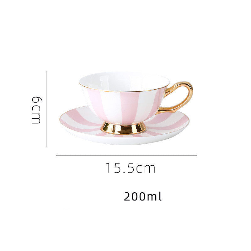 Bone China Coffee Cup Afternoon Tea Red Tea Cup Saucer Glass Water Stove Base - Grand Goldman