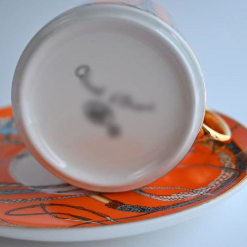 Bone China Coffee Cup And Saucer Suit - Grand Goldman