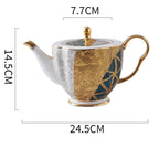 Bone China Coffee Cup and Saucer Set - Grand Goldman