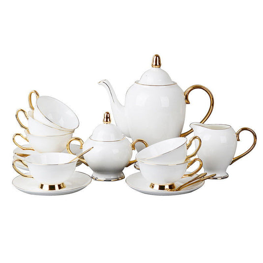 Bone China Gold-painted Coffee Cup And Saucer Afternoon Tea Tea Set - Grand Goldman