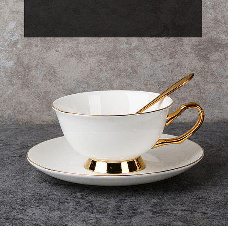 Bone China Gold-painted Coffee Cup And Saucer Afternoon Tea Tea Set - Grand Goldman