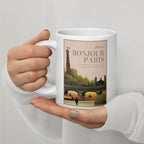 Bonjour Paris White Glossy Mug - Grand Goldman